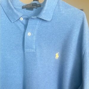 Ralph Lauren 3 Button Polo Size XL Blue with Yellow Polo Man Excellent condition